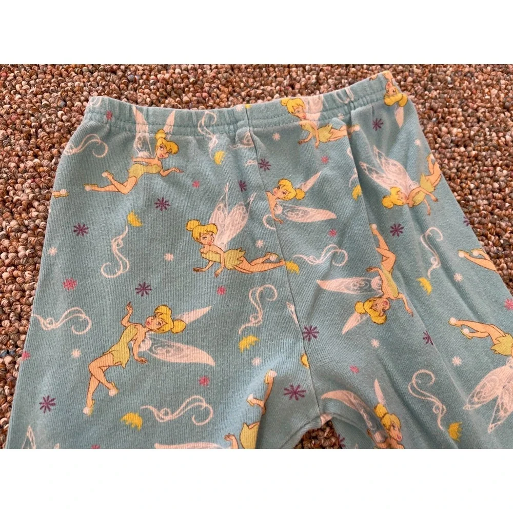 Girls Blue Tinkerbell PJ Pants 4T - Picture 3 of 3